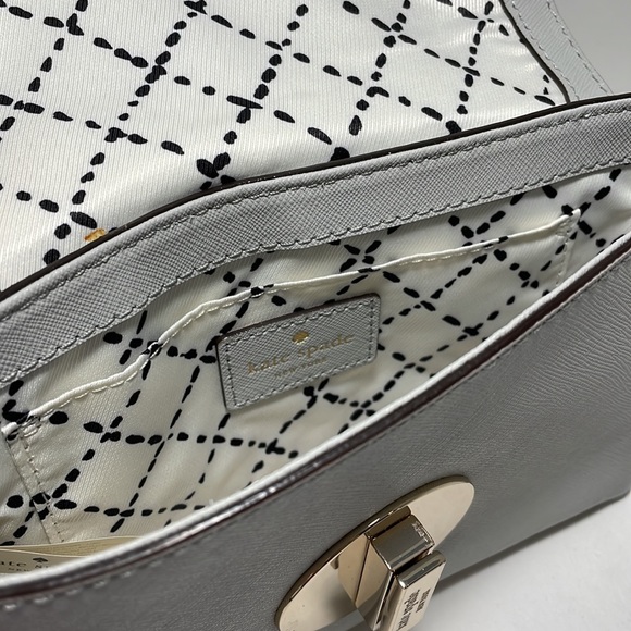 Kate Spade Light Gray Crossbody Purse - NWOT - Picture 6 of 9
